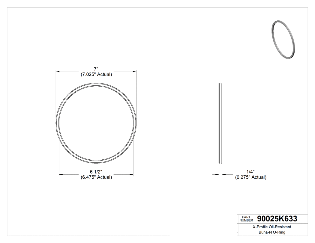 Technical drawing - 90025K633